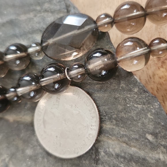 42 Inch Smoky Quartz Necklace NWOT - Picture 4 of 5